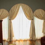 : arched window treatments bedroom