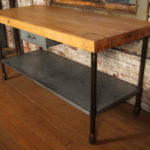 : butcher block table ikea